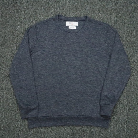 Mizzen+Main Other - Mizzen Main Sweater Mens Medium Blue Trim Fit Pullover Crew Neck Jumper